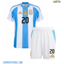 Camisa de time de futebol Argentina Alexis Mac Allister #20 Replicas 1º Equipamento Infantil Copa America 2024 Manga Curta (+ Calças curtas)